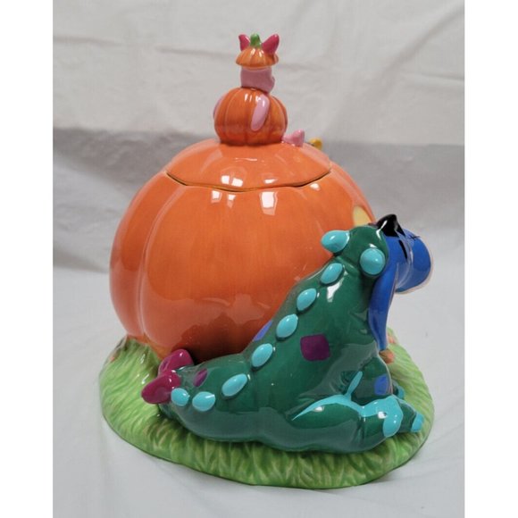 Vintage 1998 DISNEY STORE Halloween Cookie Jar Pooh Piglet Eeyore in Cos… - Picture 6 of 11